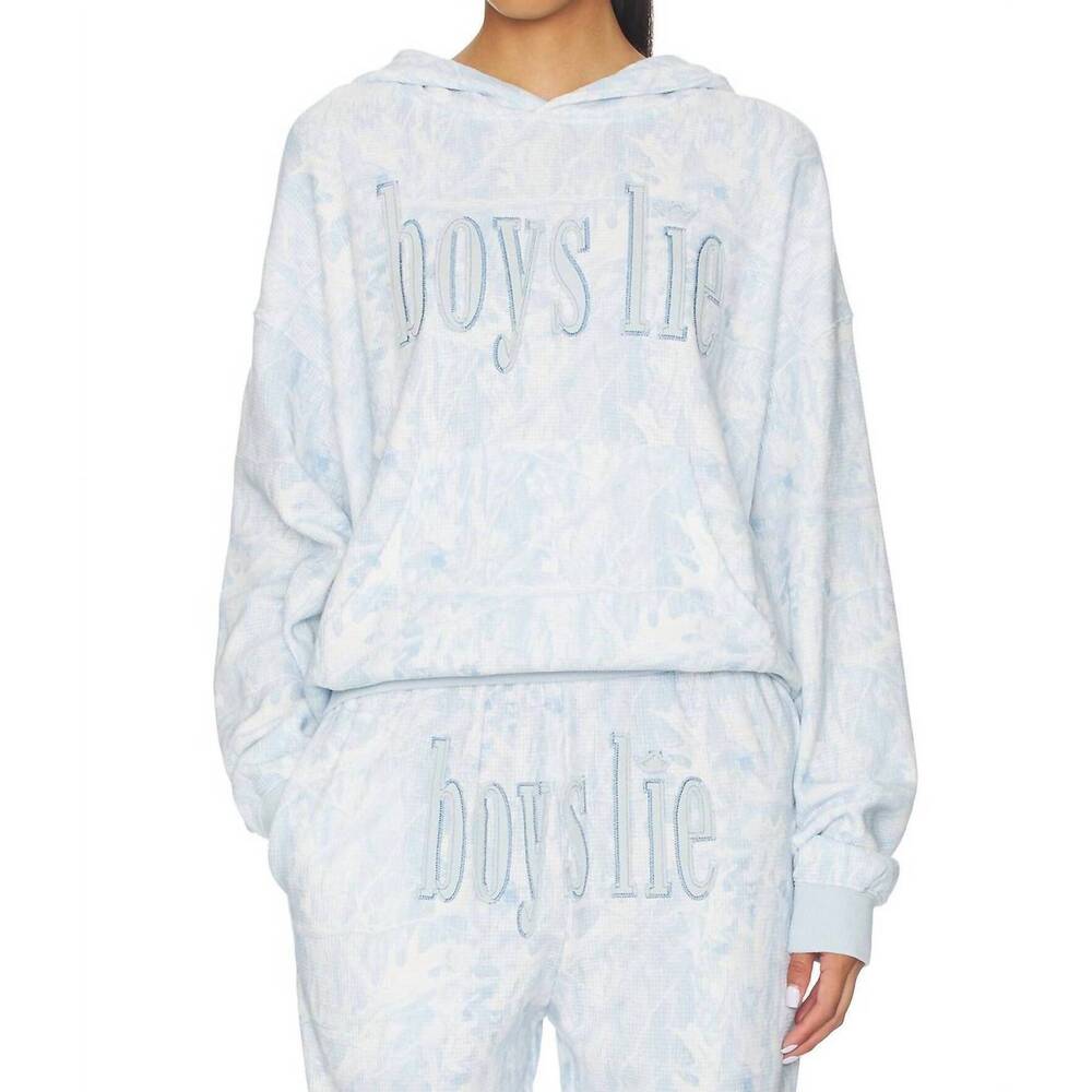 NEW BOYS LIE manhunt racer hoodie in blue camo